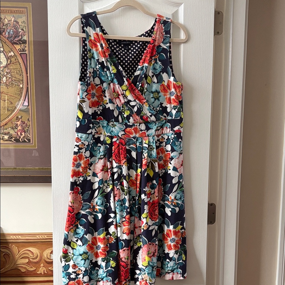 Lands' End Floral Print Dress
